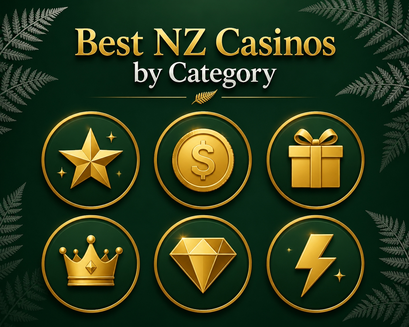 Best NZ casinos by category — overall, bonuses, live, pokies, mobile, payouts